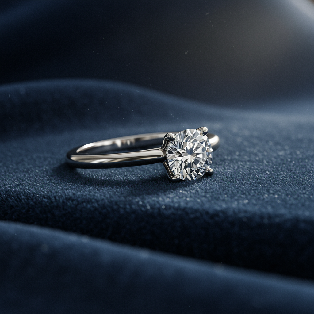 Shambh Jewel's Solitaire Natural Diamond Ring