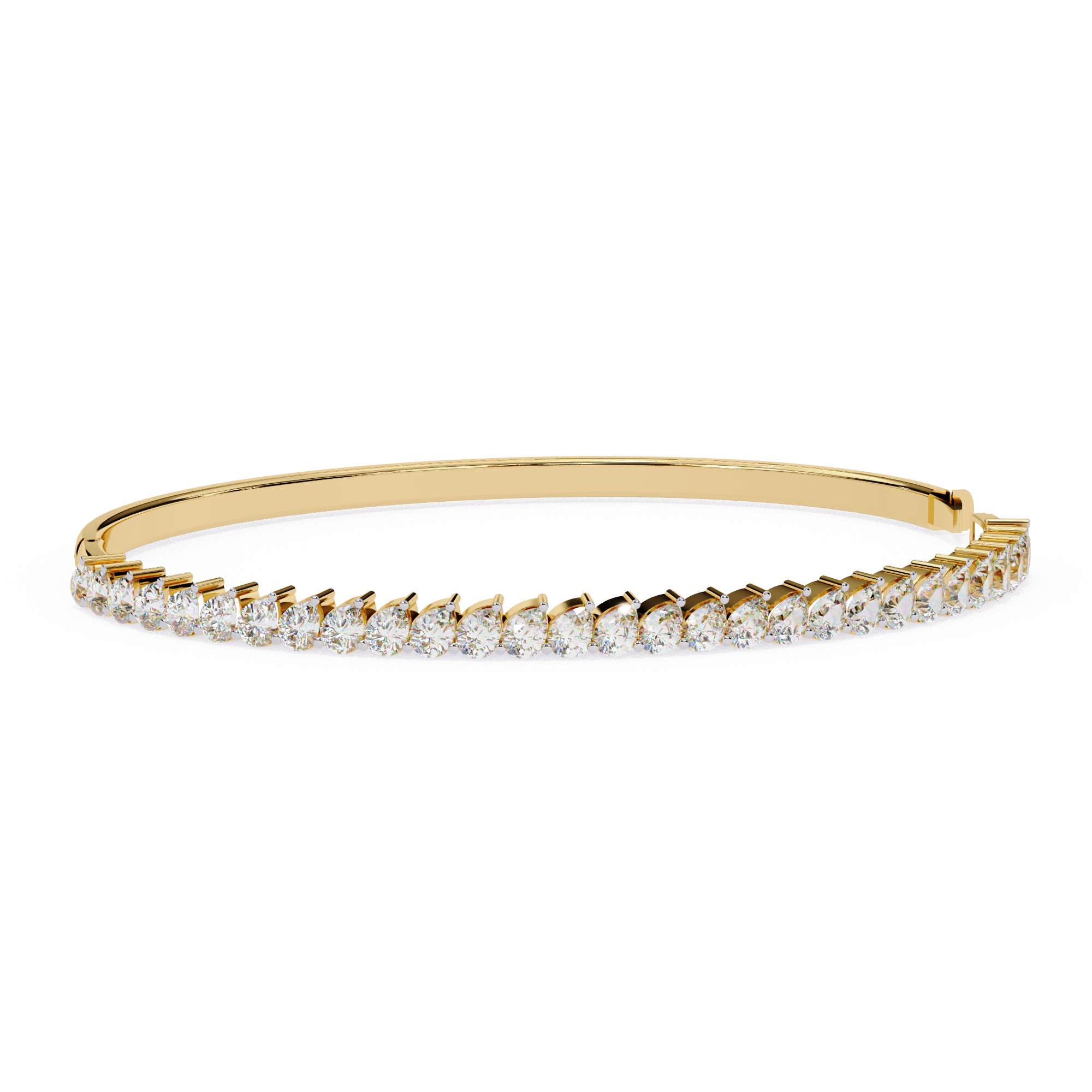 Mirela Diamond Bracelet in gold with a sleek row of round-cut diamonds, elegantly set for a refined and timeless look.