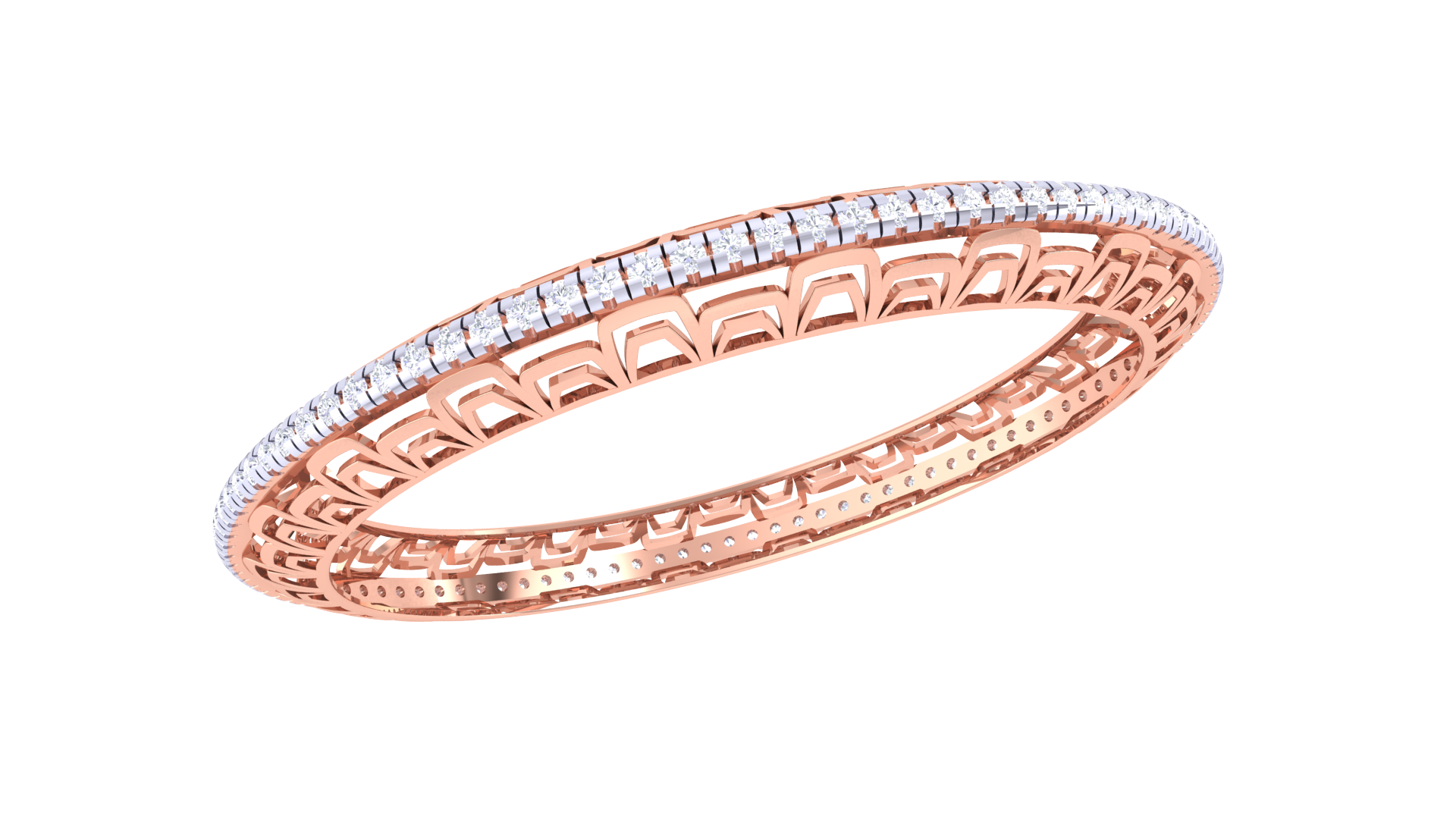 Sofia Diamond Bangles: Gold bangles with diamonds