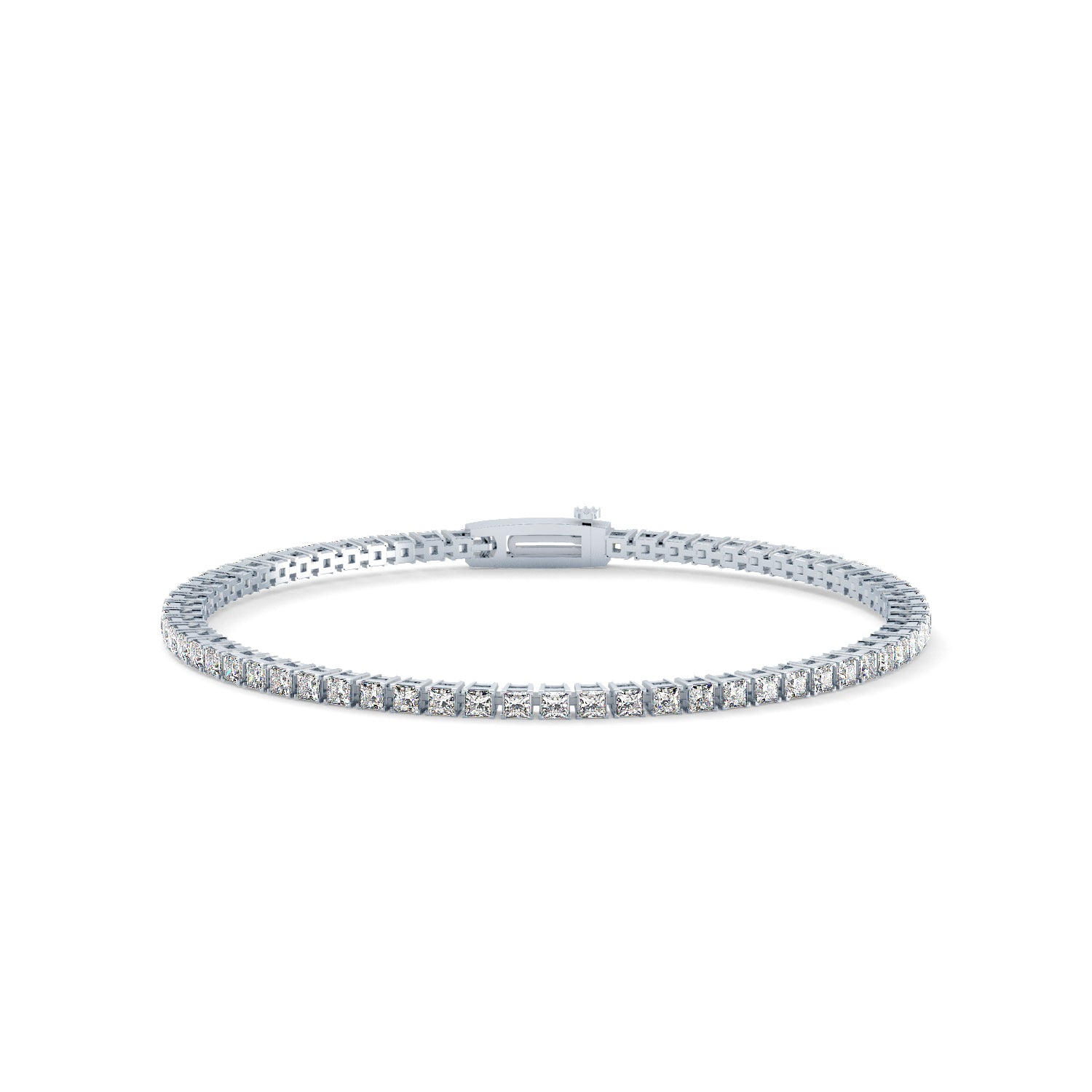 Aubrey Diamond Tennis Bracelet featuring a delicate row of diamonds set in a white gold band.