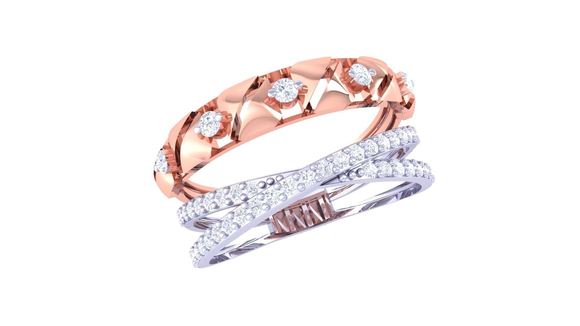 Harper Diamond Ladies Ring: Round-cut diamond in a four-prong gold setting, with a tapering band.