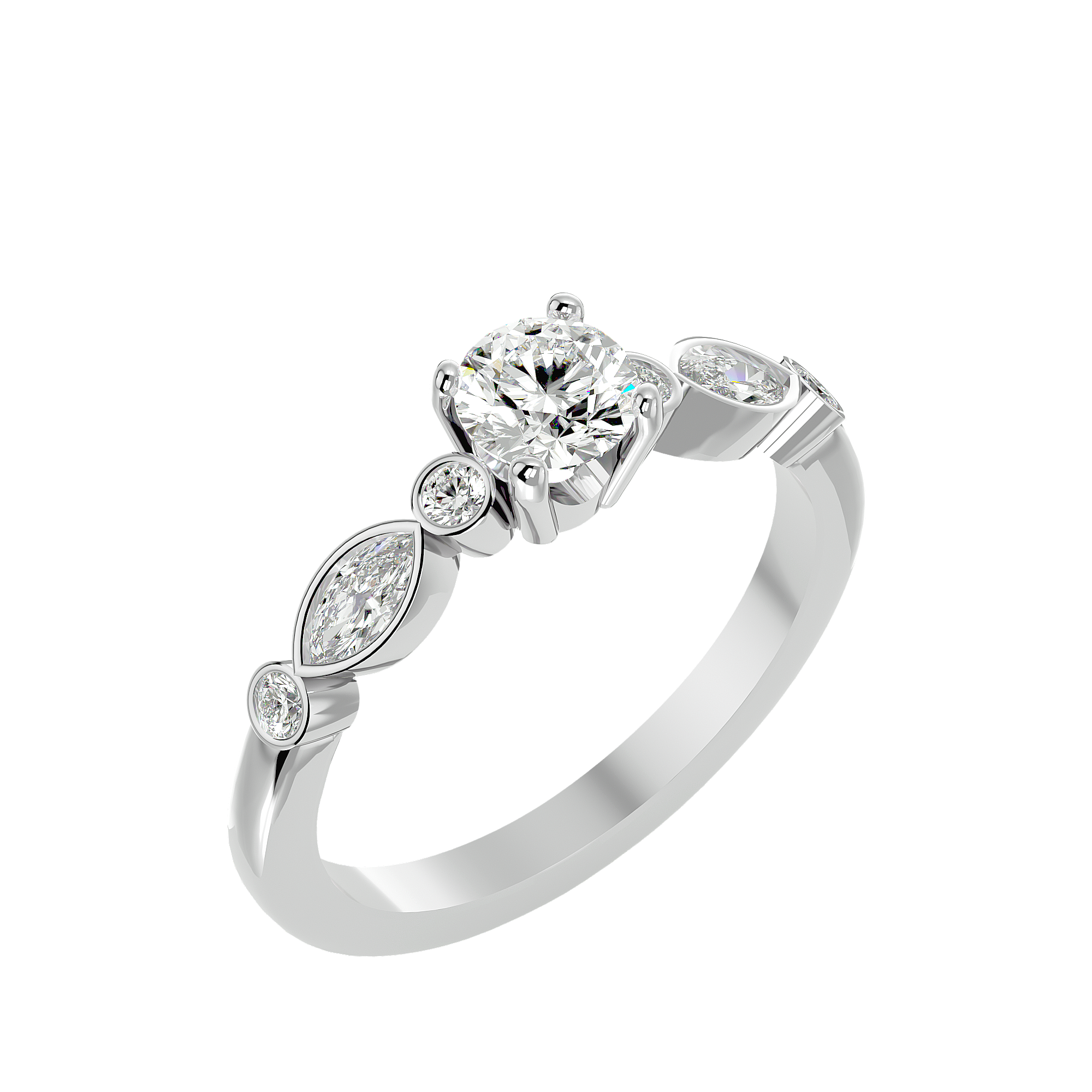 Madelina Diamond Solitaire Ladies Ring