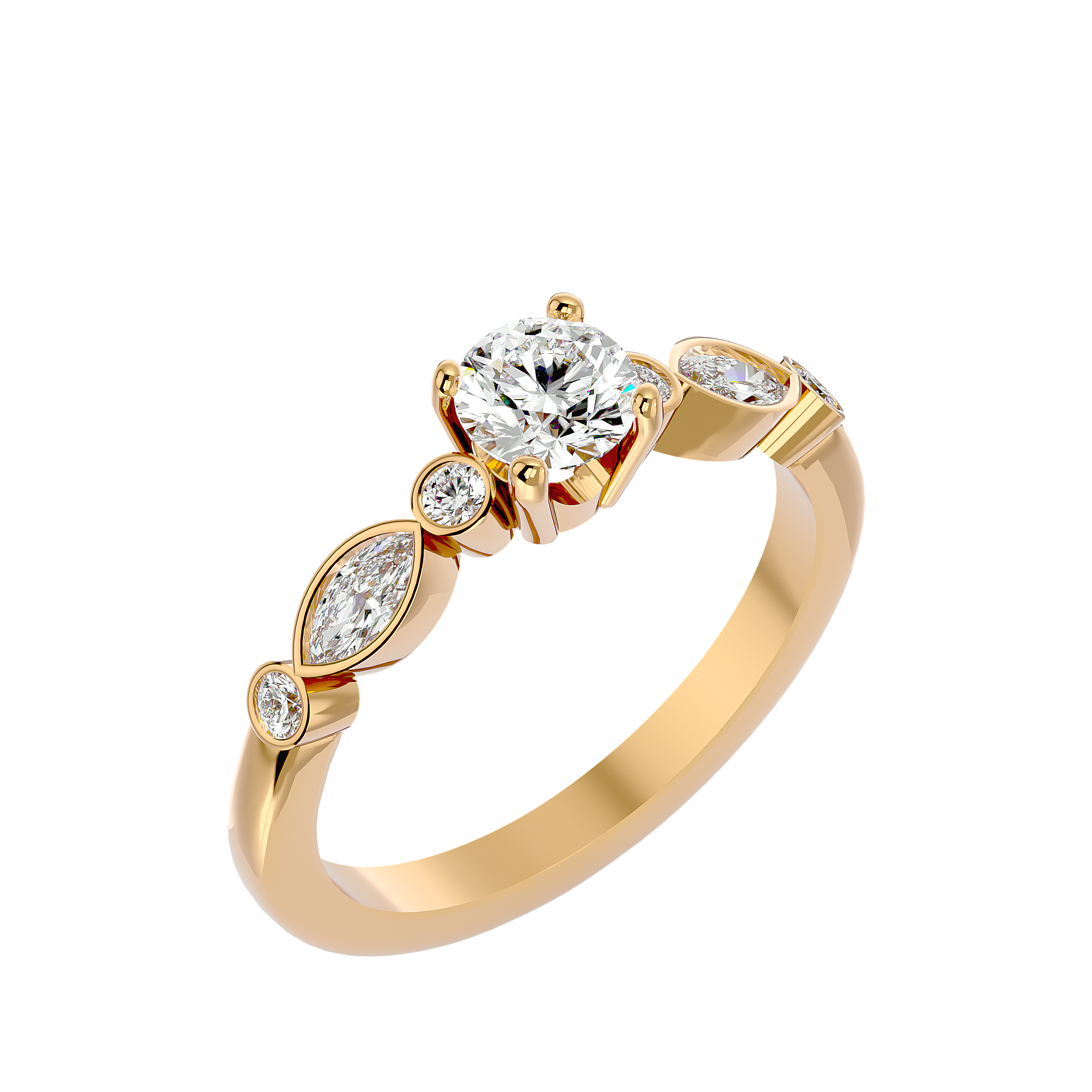 Madelina Diamond Solitaire Ladies Ring