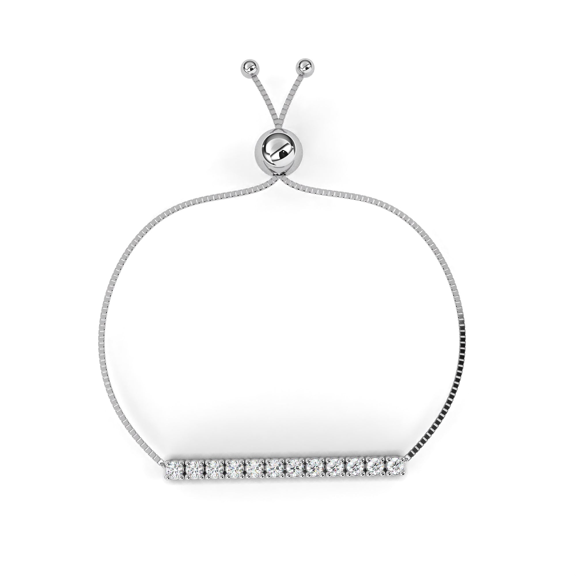 Inara Diamond Bracelet featuring a sleek gold chain with round diamonds in a minimalist bar design, perfect for everyday elegance.