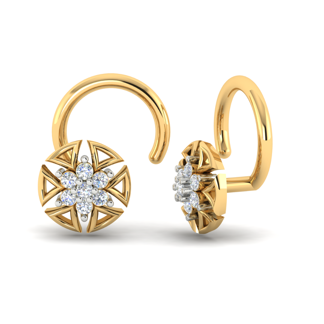 Nova Diamond Nosepin with a Star design featuring a cluster of diamonds.