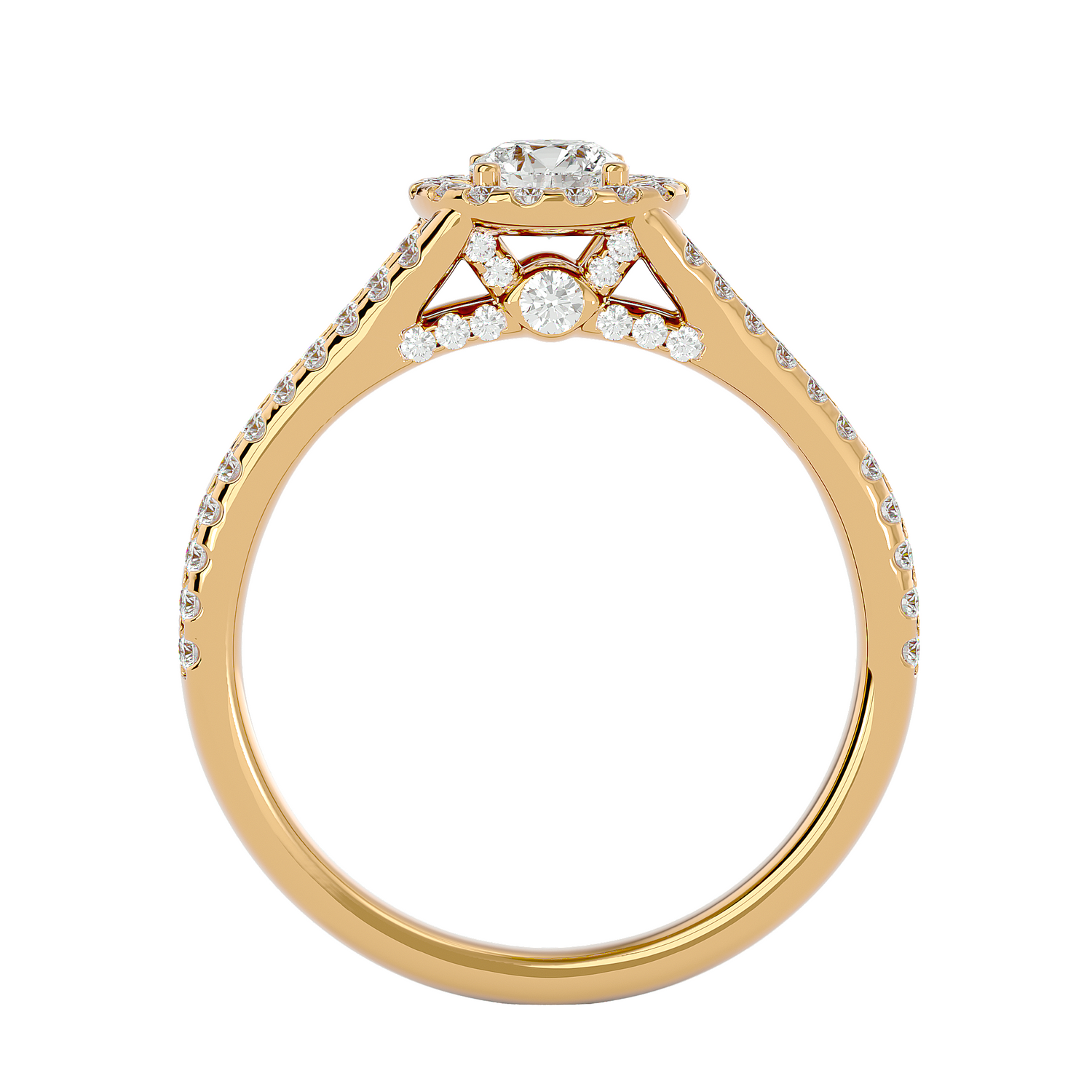 Giovanna Diamond Halo Ring