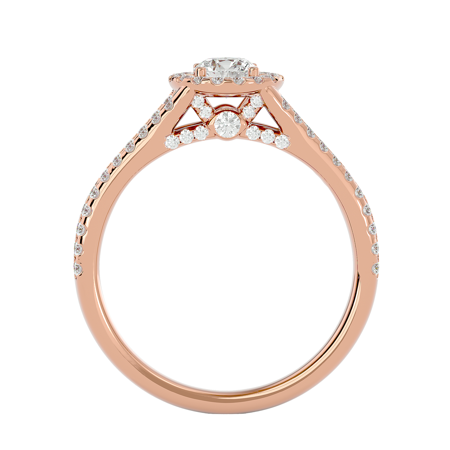 Giovanna Diamond Halo Ring