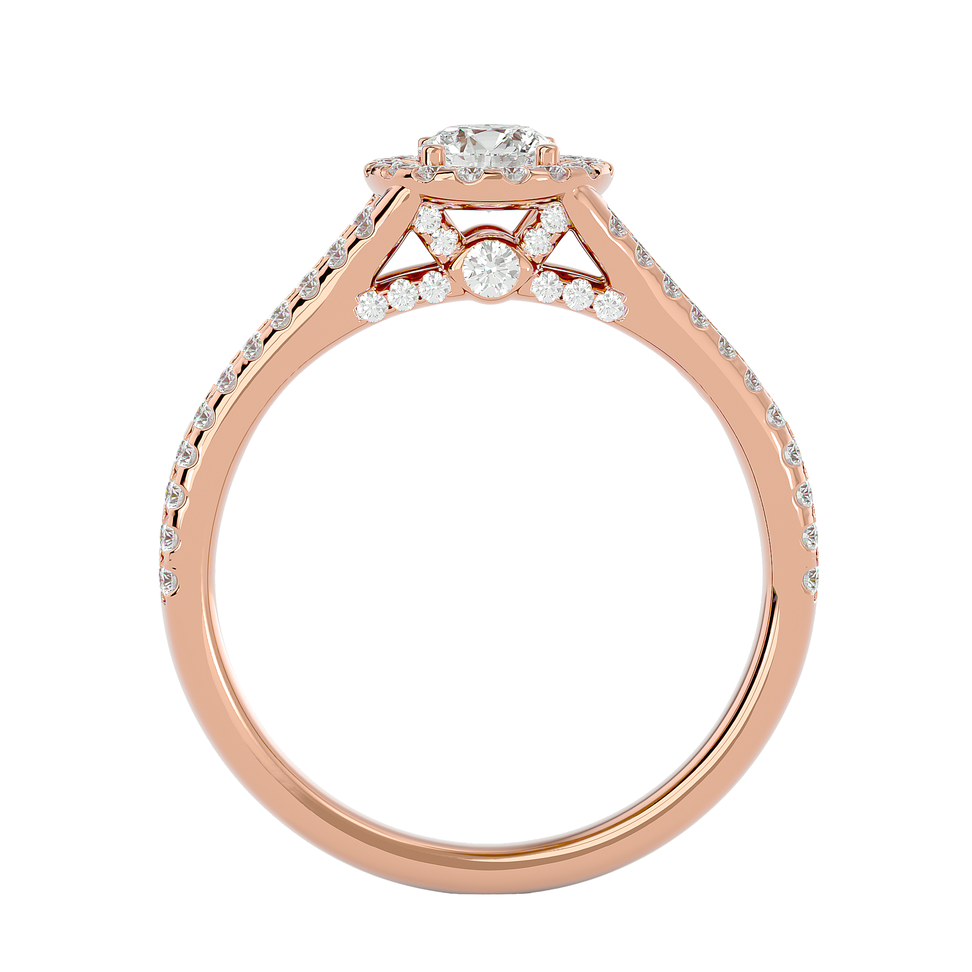 Giovanna Diamond Halo Ring