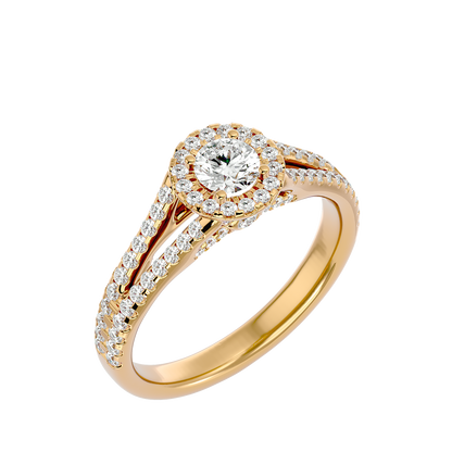 Giovanna Diamond Halo Ring