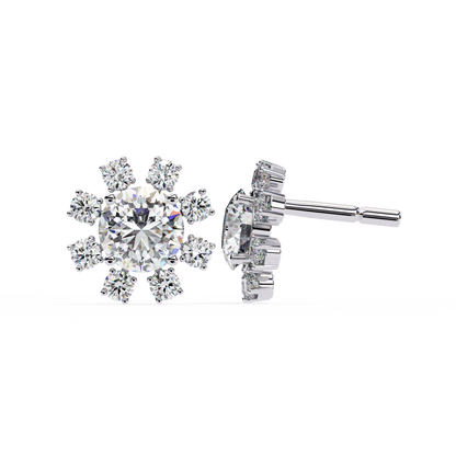 Zinnia  Diamond Earring