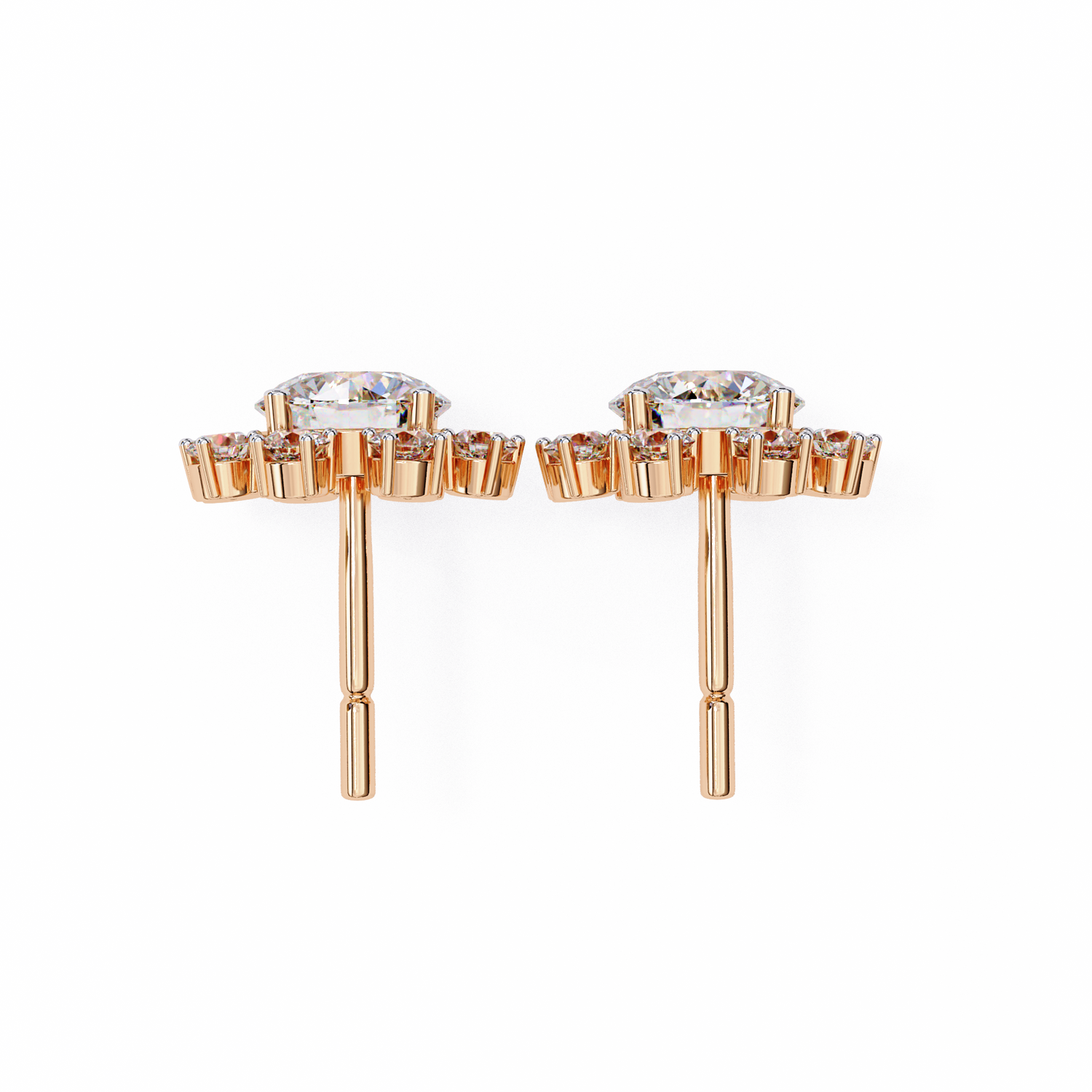 Zinnia  Diamond Earring