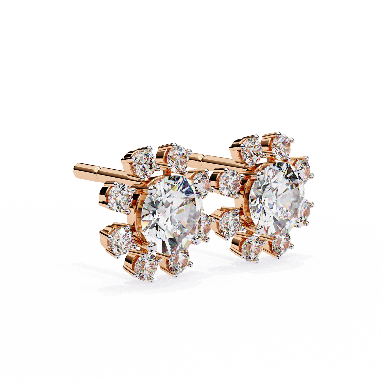 Zinnia  Diamond Earring