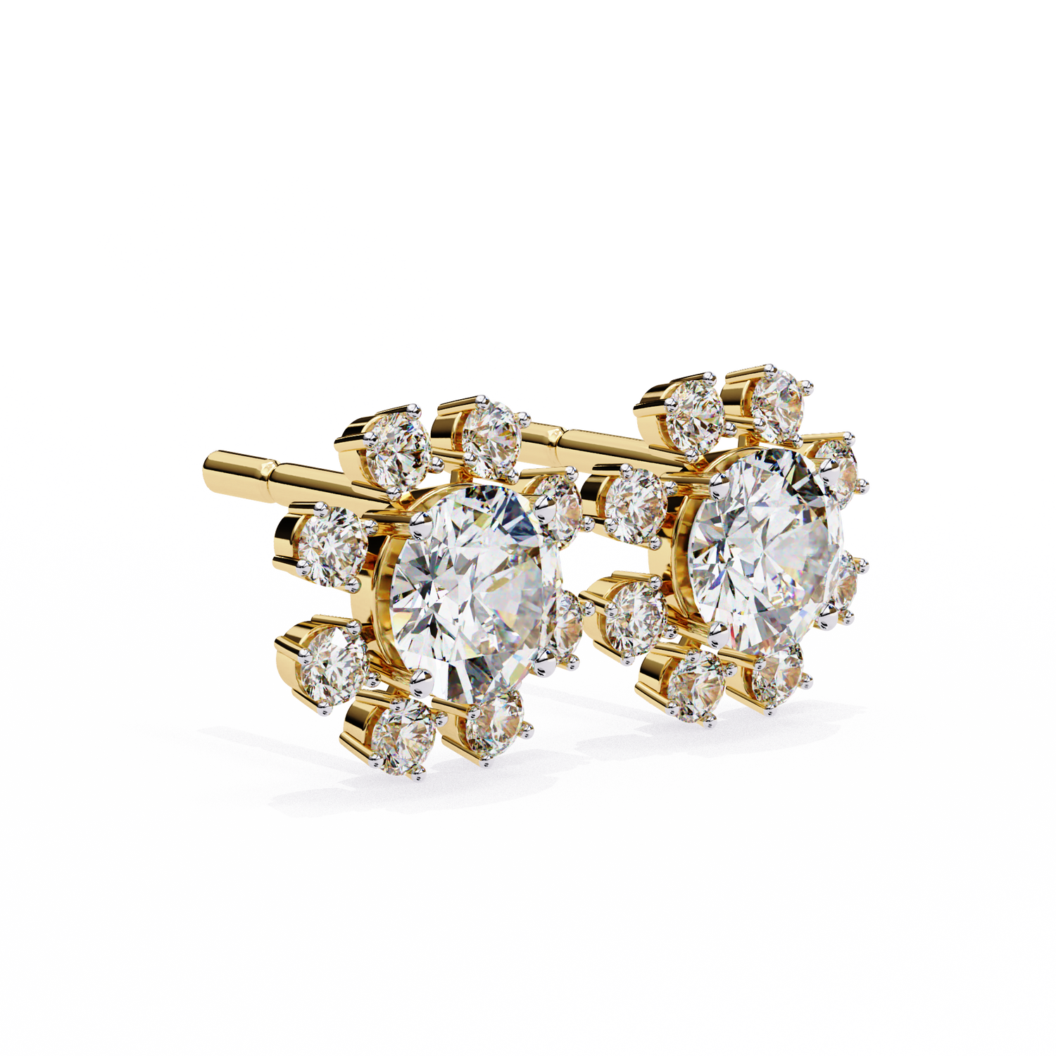 Zinnia  Diamond Earring