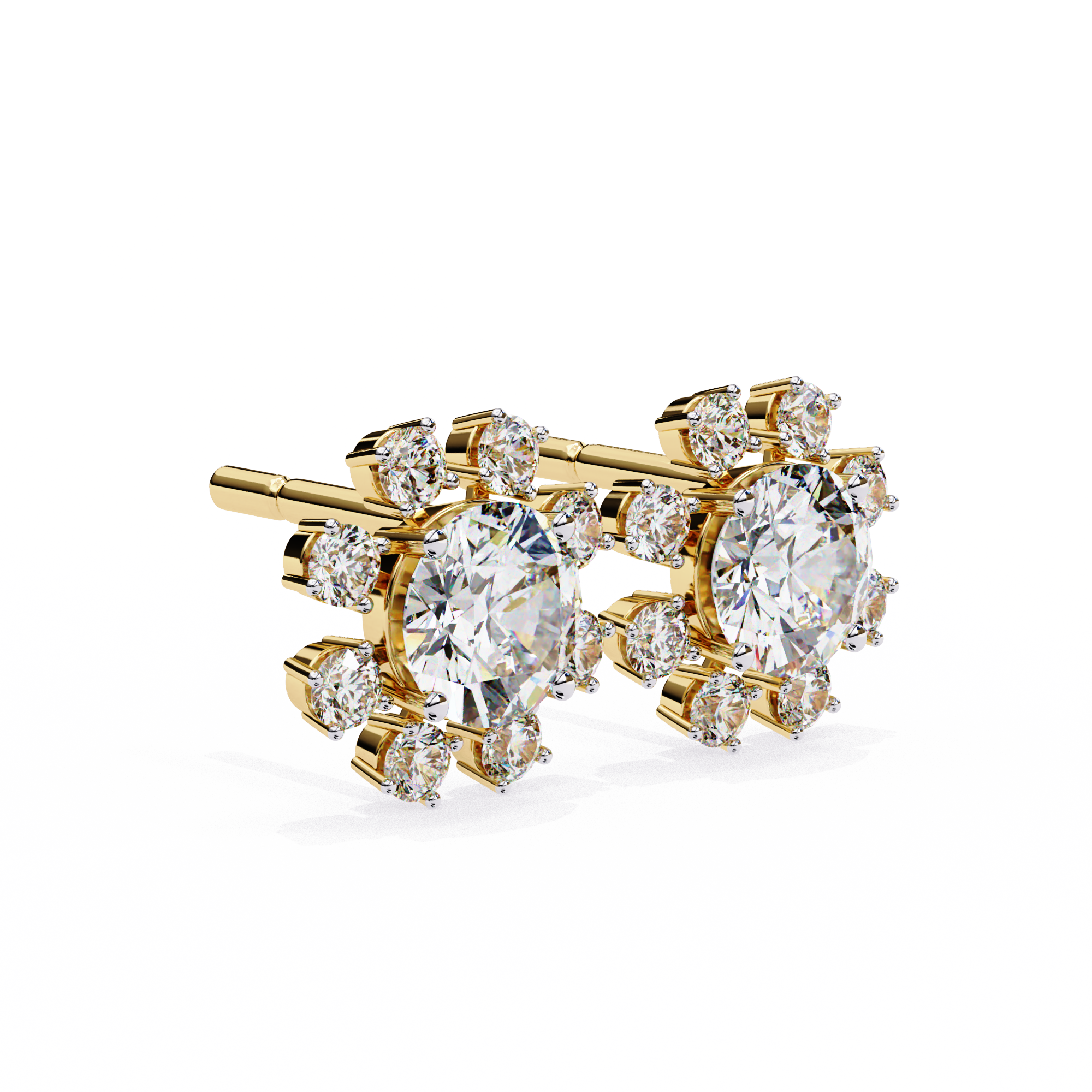 Zinnia  Diamond Earring