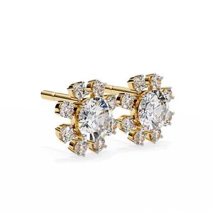 Zinnia  Diamond Earring