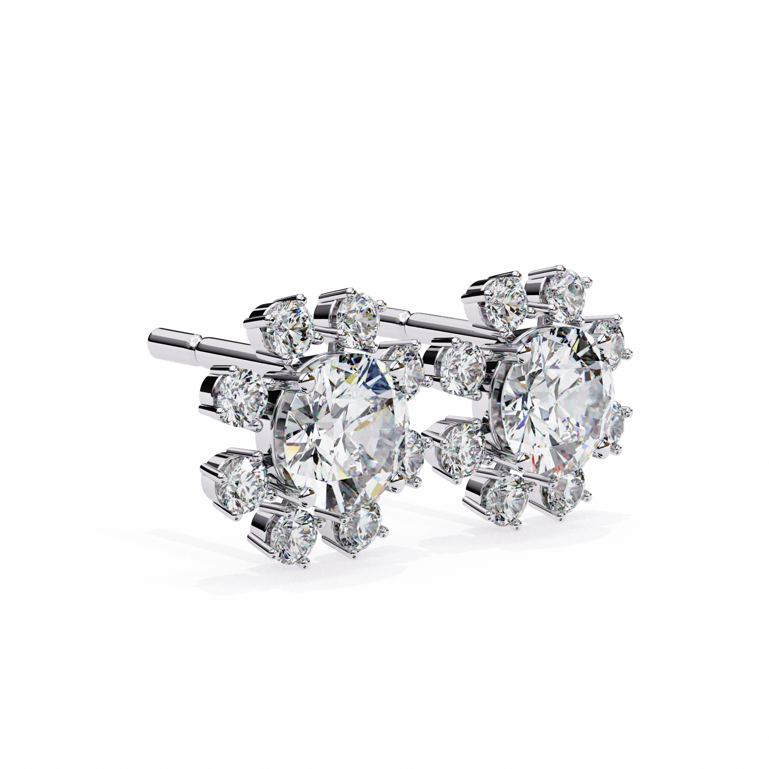 Zinnia  Diamond Earring