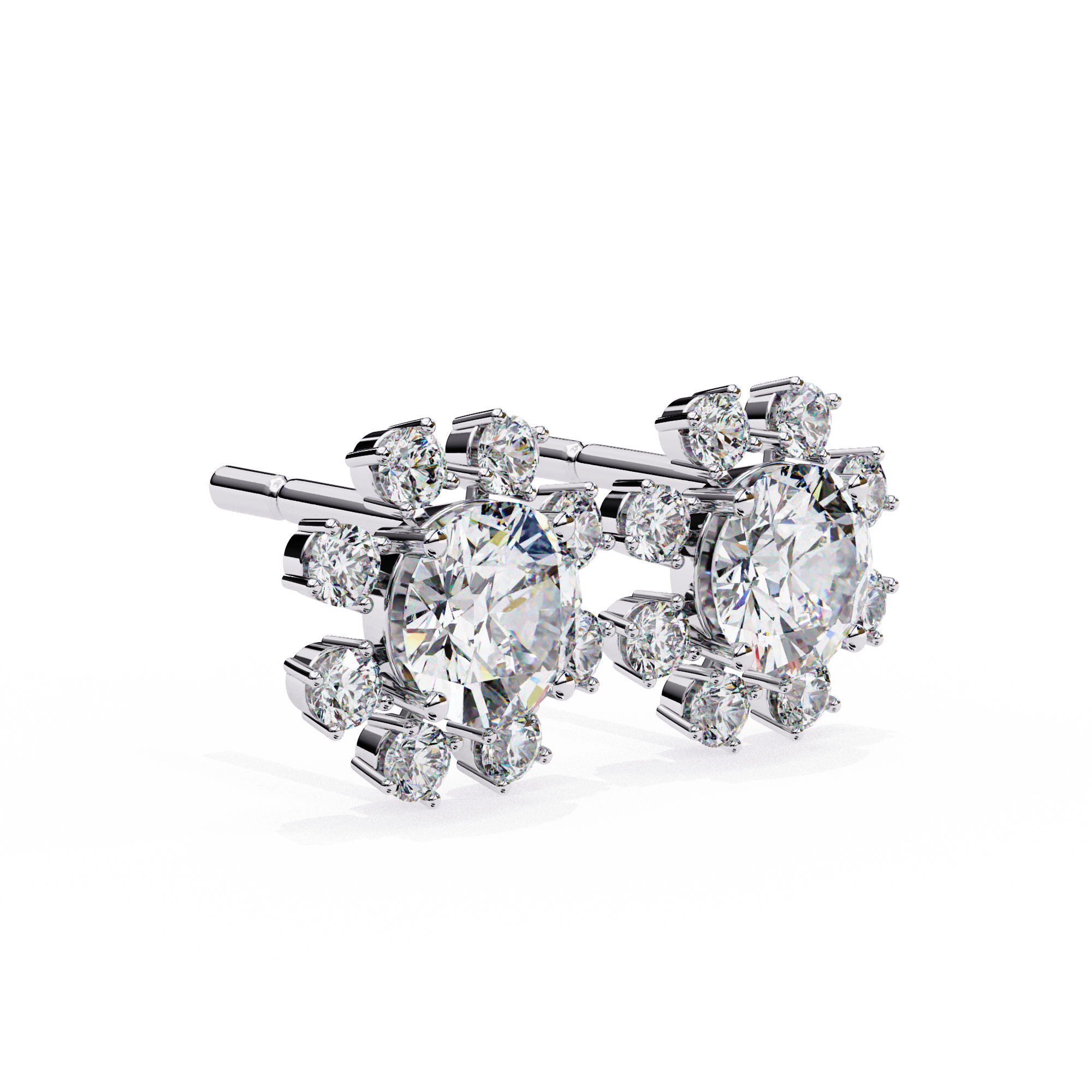 Zinnia  Diamond Earring