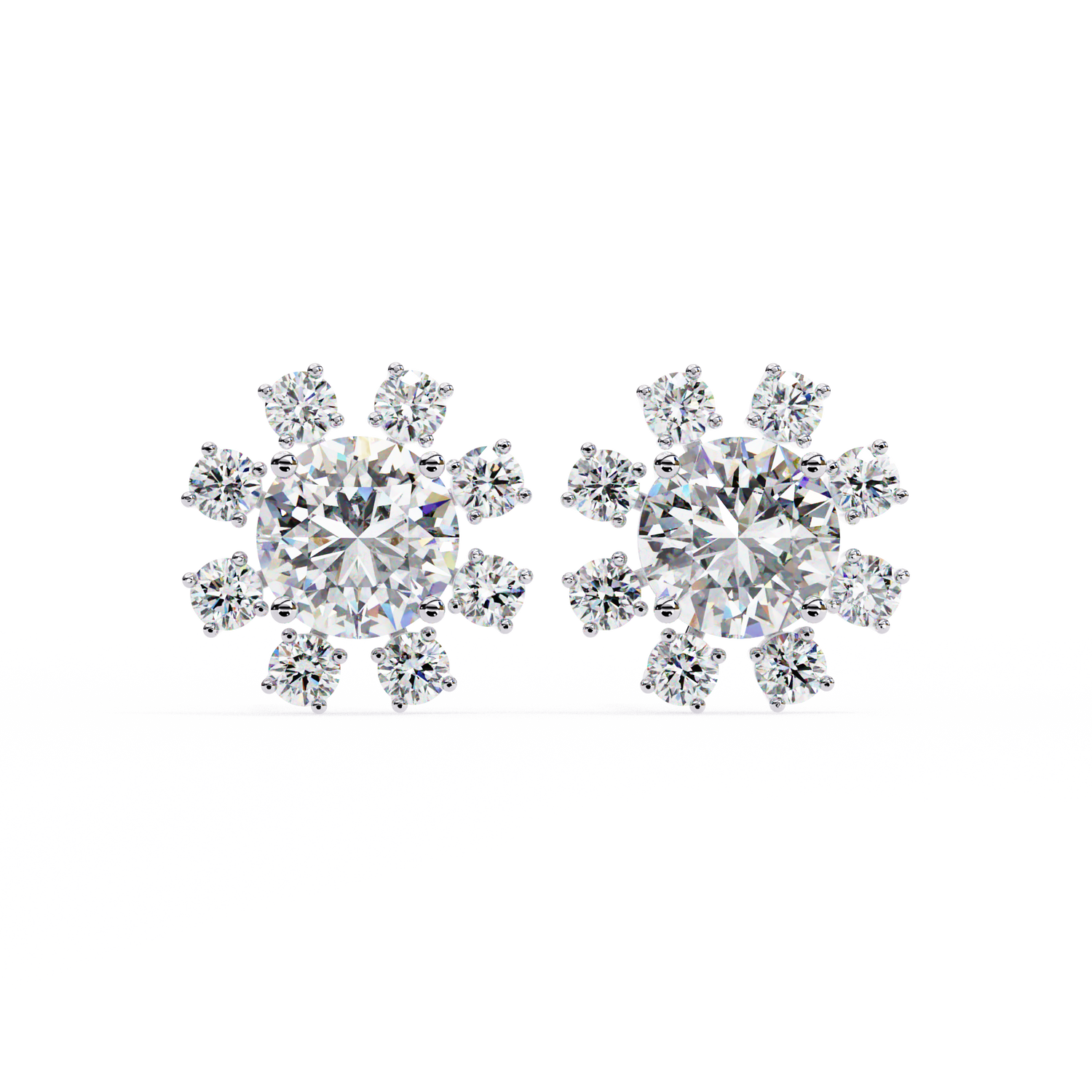 Zinnia  Diamond Earring