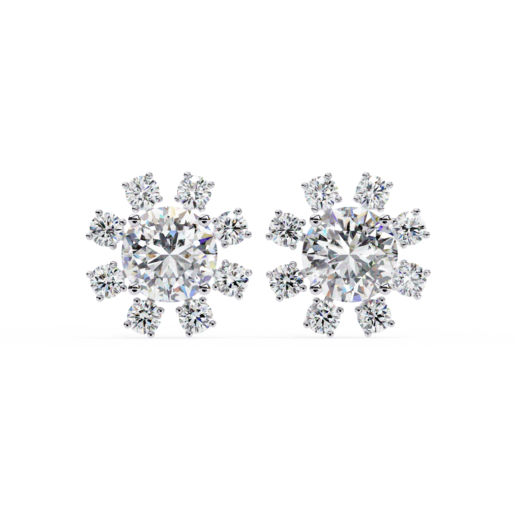 Zinnia  Diamond Earring