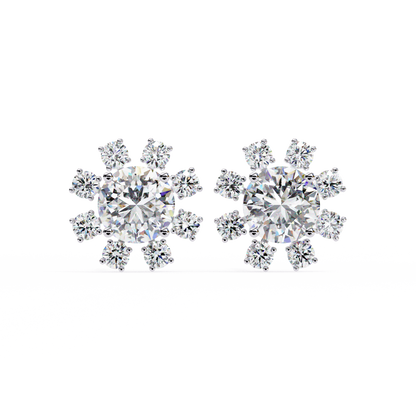 Zinnia  Diamond Earring