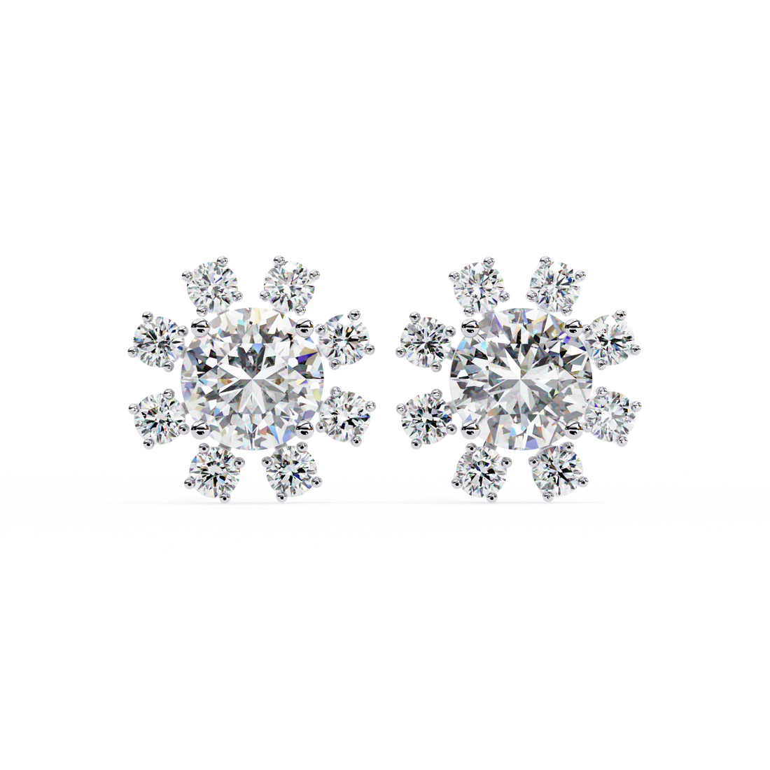 Zinnia  Diamond Earring