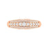 Serena Diamond Ladies Ring in gold with a central row of larger diamonds surrounded by two rows of sparkling accent diamonds for a radiant look.