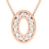Madelyn Oval Diamond Pendant featuring lab-grown diamonds in a gold setting.