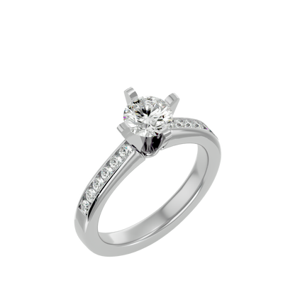 Elena Diamond Solitaire Ladies Ring