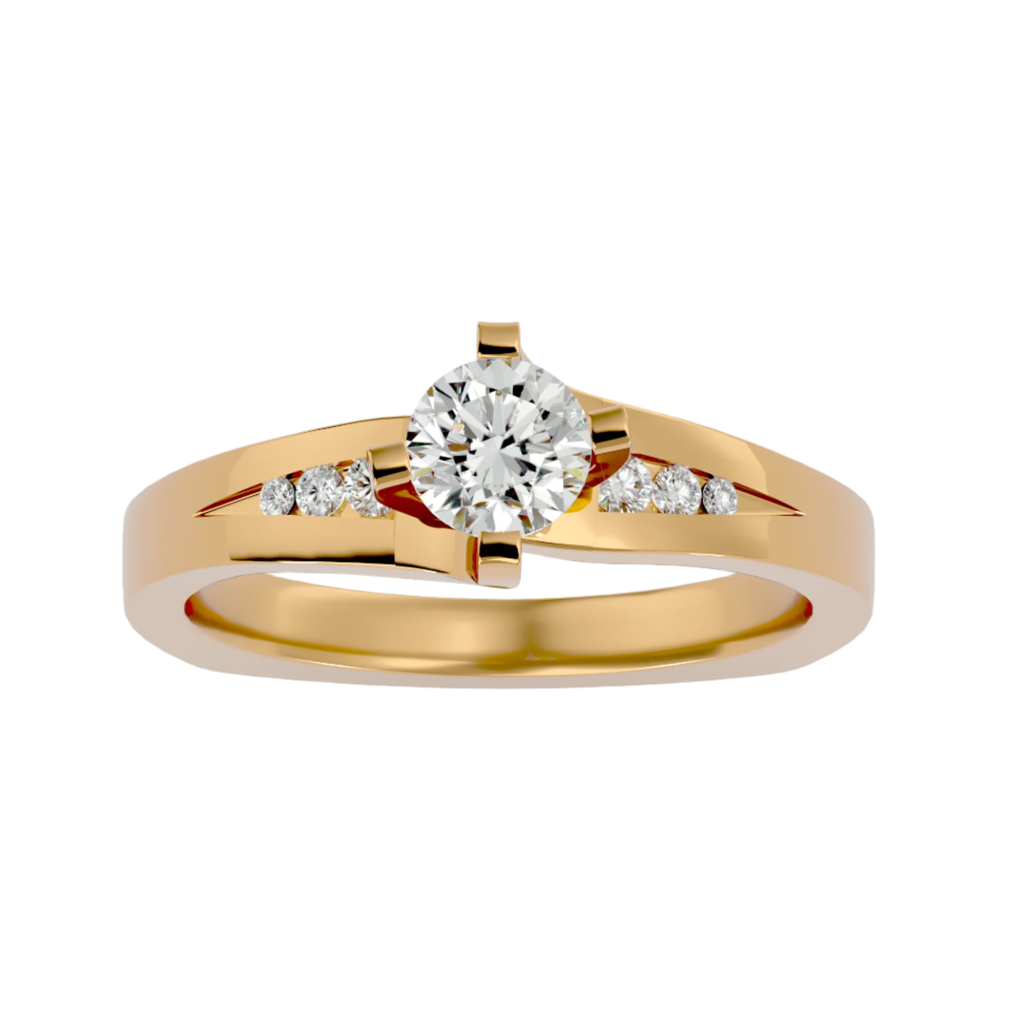 Alpha Diamond Solitaire Ladies Ring