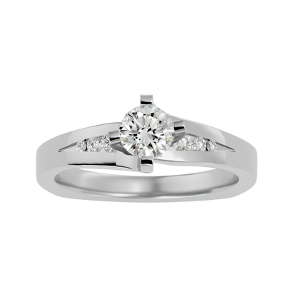 Alpha Diamond Solitaire Ladies Ring