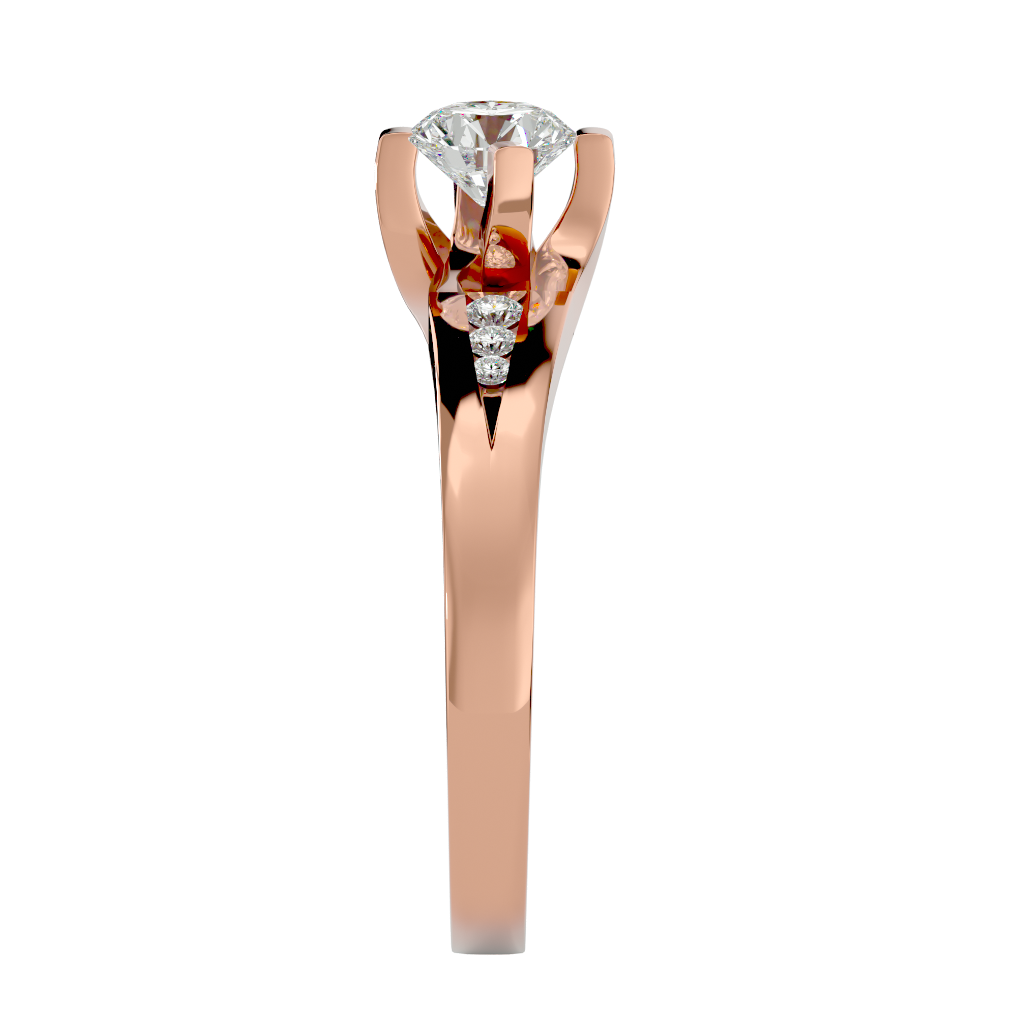 Alpha Diamond Solitaire Ladies Ring