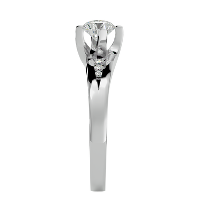 Alpha Diamond Solitaire Ladies Ring