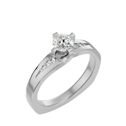 Alpha Diamond Solitaire Ladies Ring