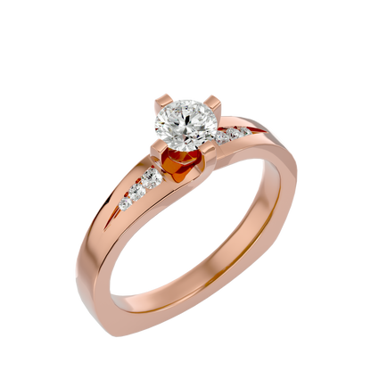 Alpha Diamond Solitaire Ladies Ring