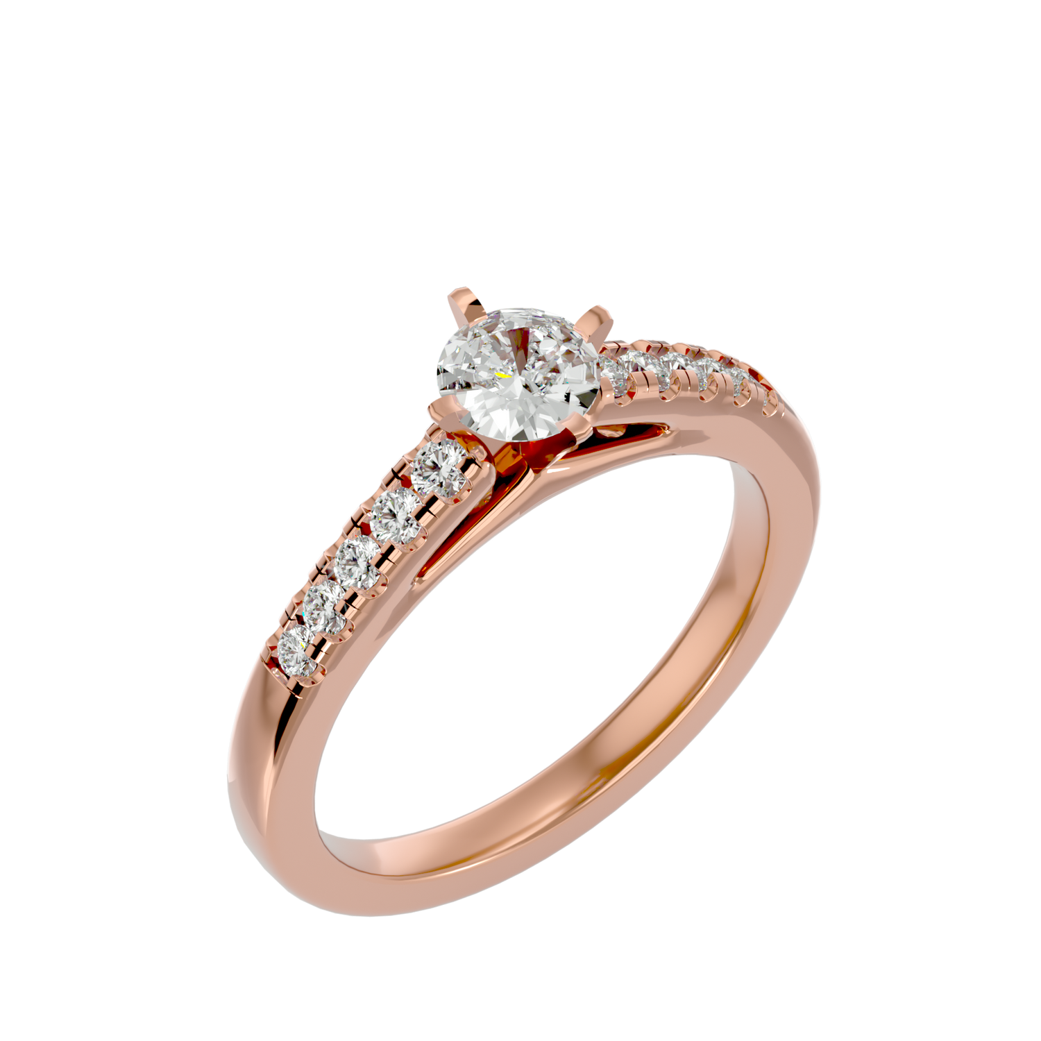 Caroline Diamond Solitaire Ladies Ring