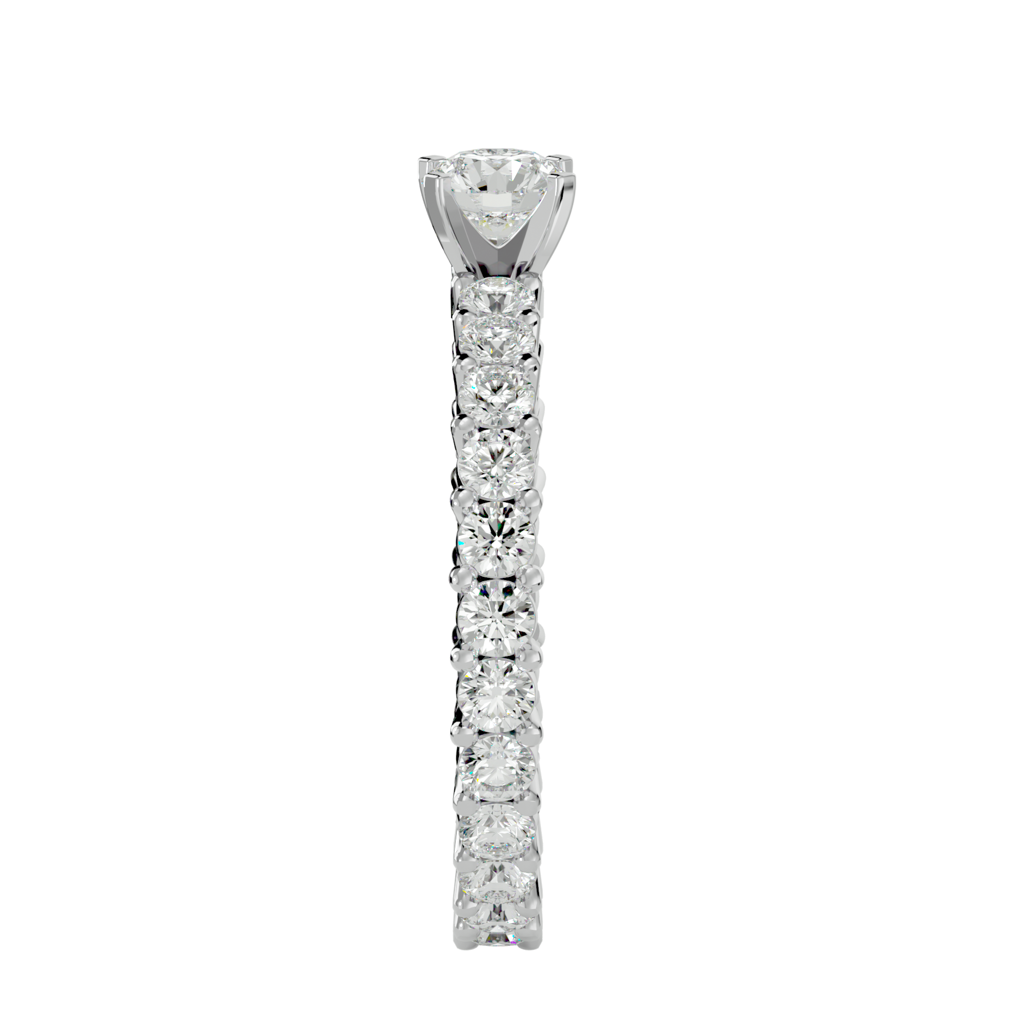 Omega Diamond Solitaire Ladies Ring