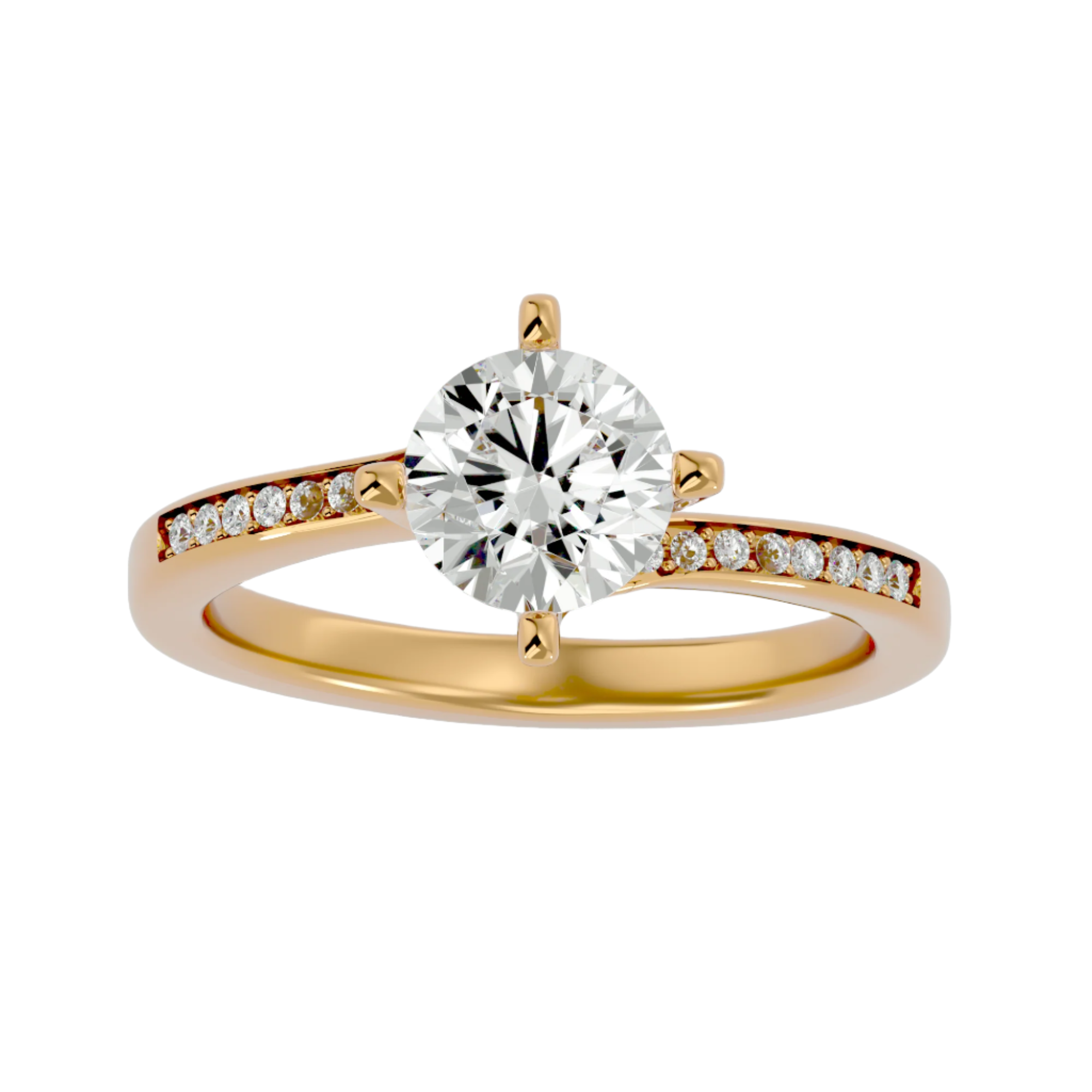 Trinity Diamond Solitaire Ladies Ring