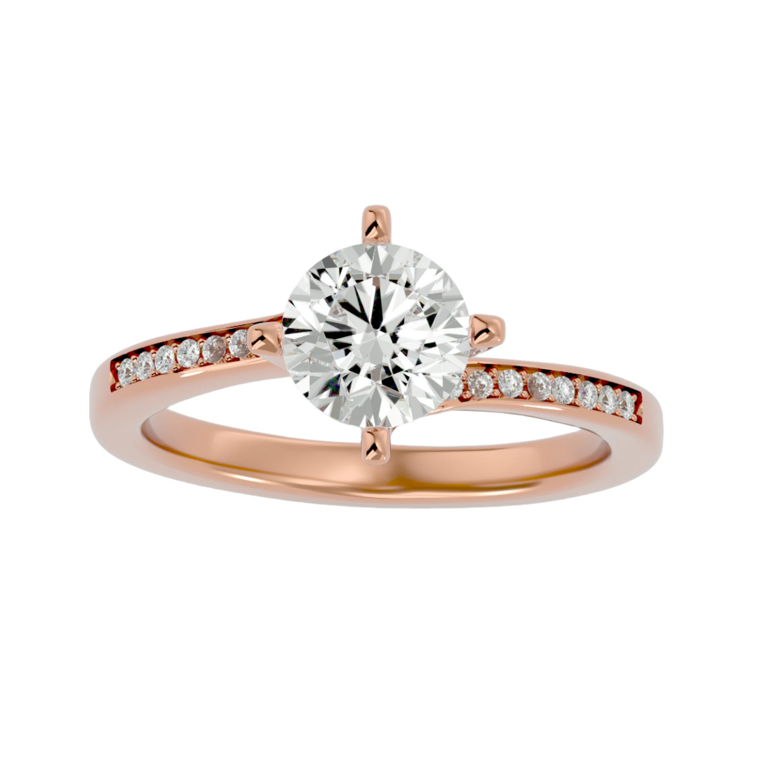 Trinity Diamond Solitaire Ladies Ring