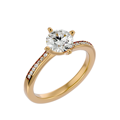 Trinity Diamond Solitaire Ladies Ring