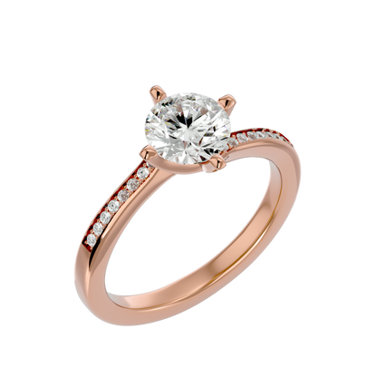 Trinity Diamond Solitaire Ladies Ring