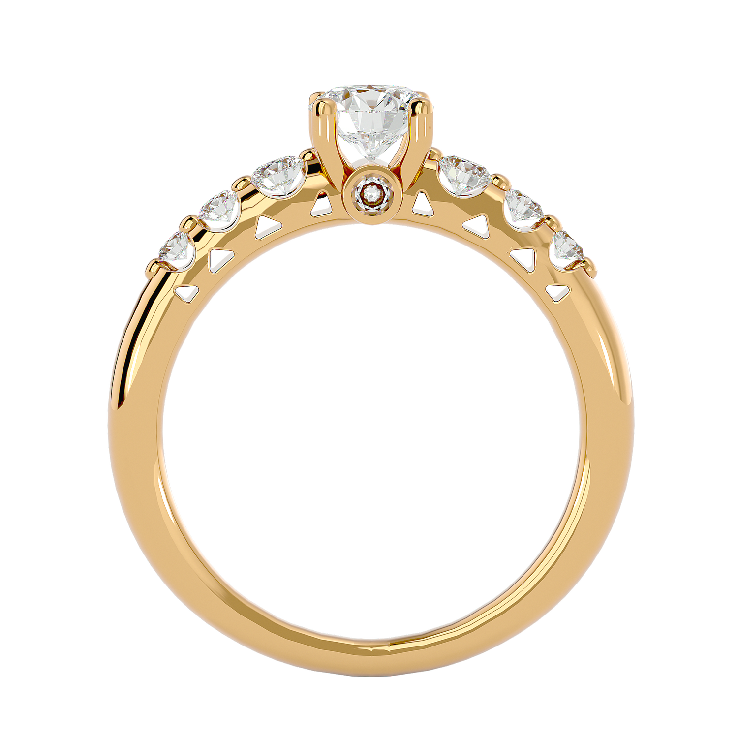 Ace Diamond Solitaire Ladies Ring