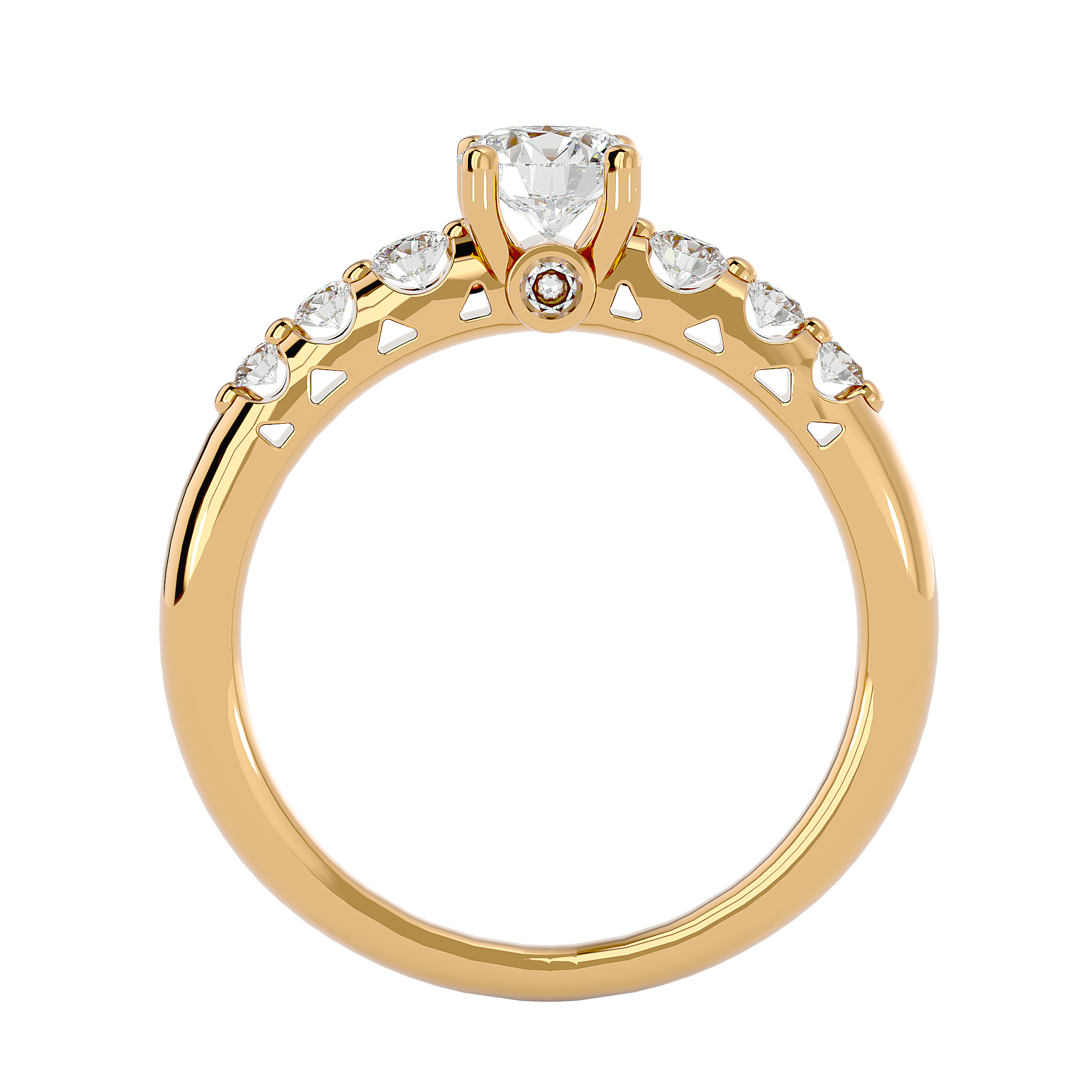 Ace Diamond Solitaire Ladies Ring