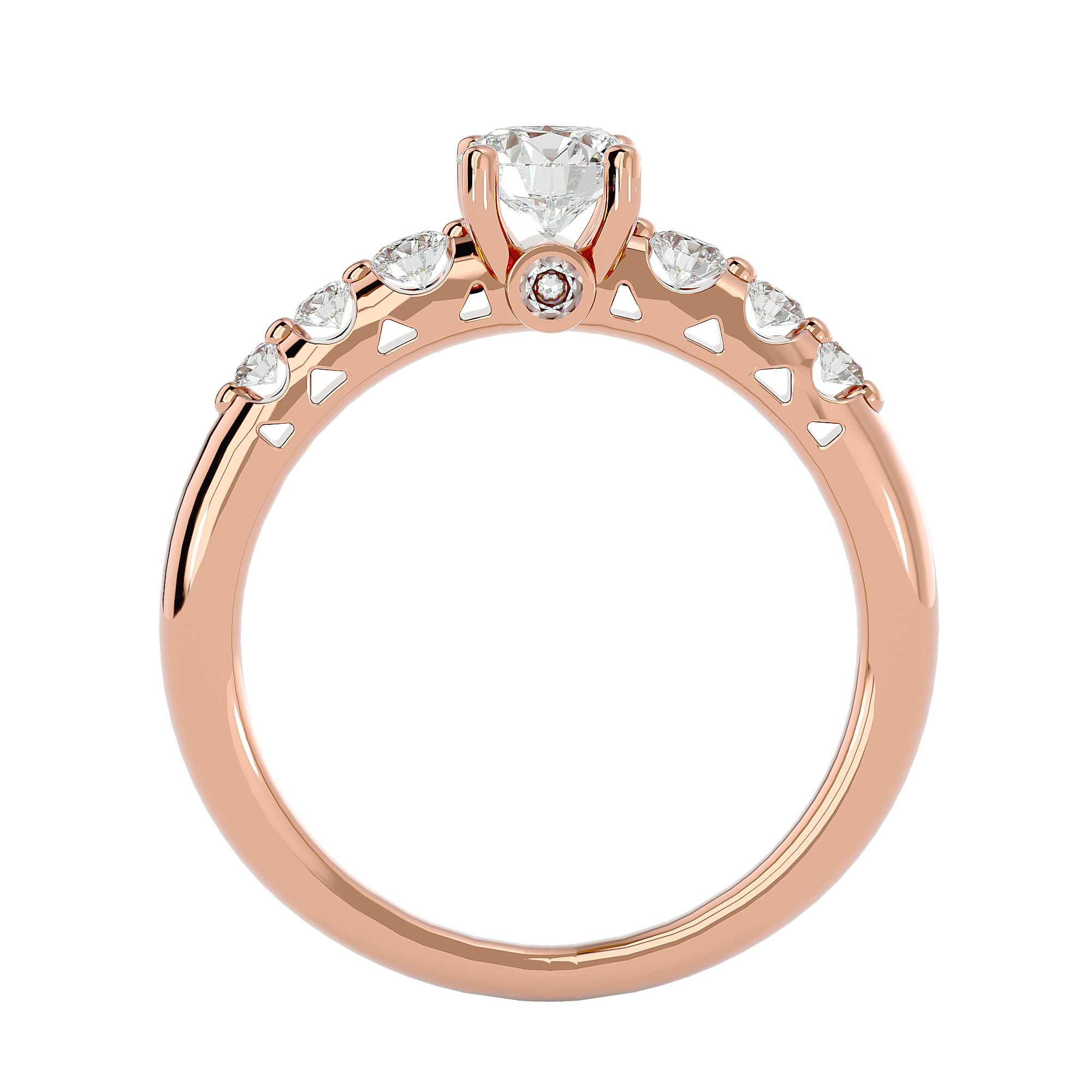 Ace Diamond Solitaire Ladies Ring