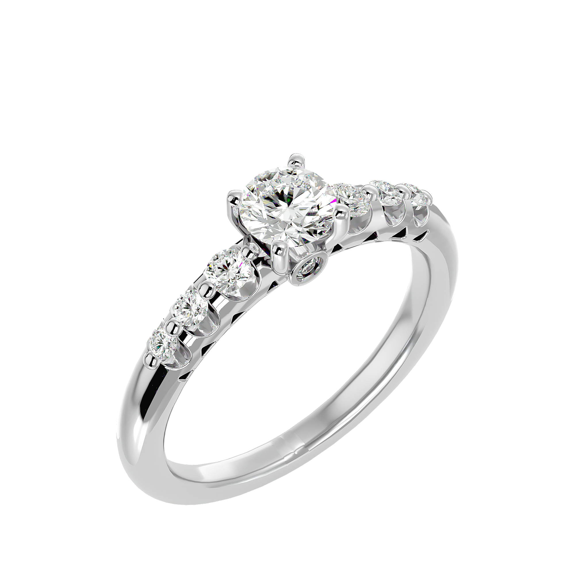 Ace Diamond Solitaire Ladies Ring