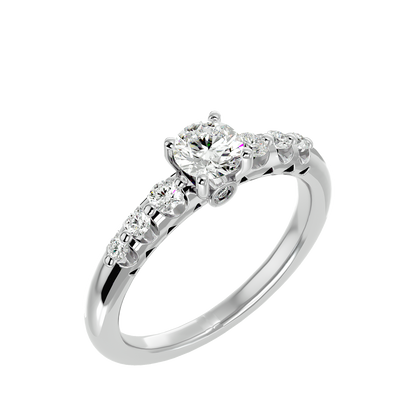 Ace Diamond Solitaire Ladies Ring