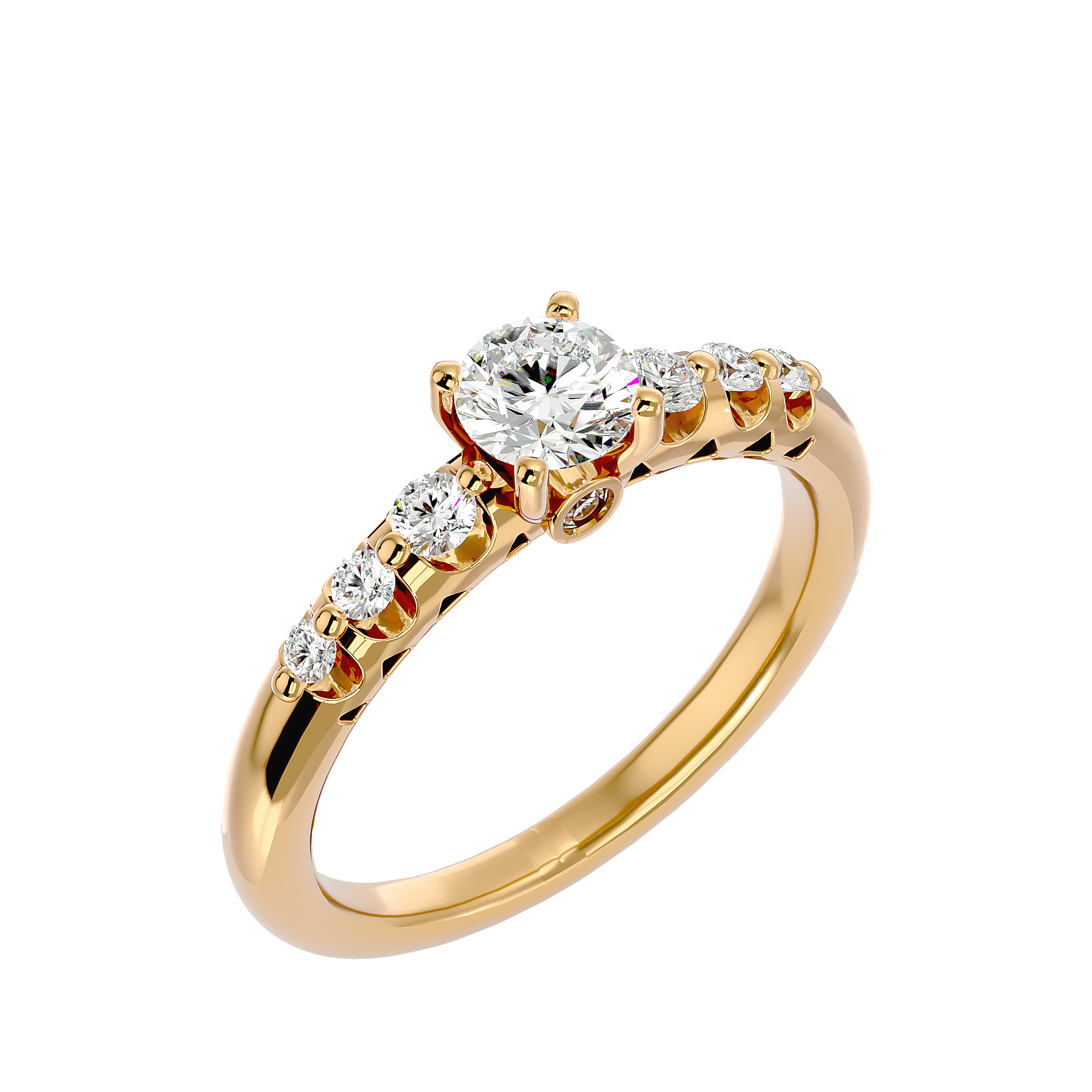 Ace Diamond Solitaire Ladies Ring