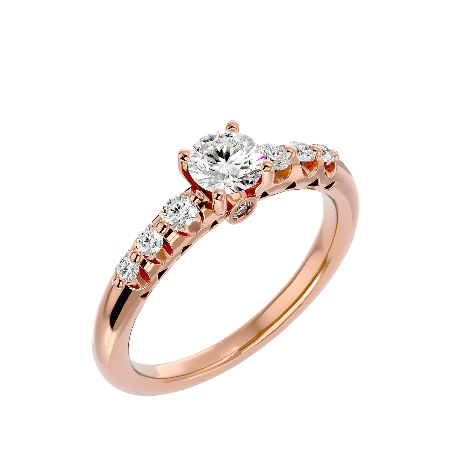 Ace Diamond Solitaire Ladies Ring