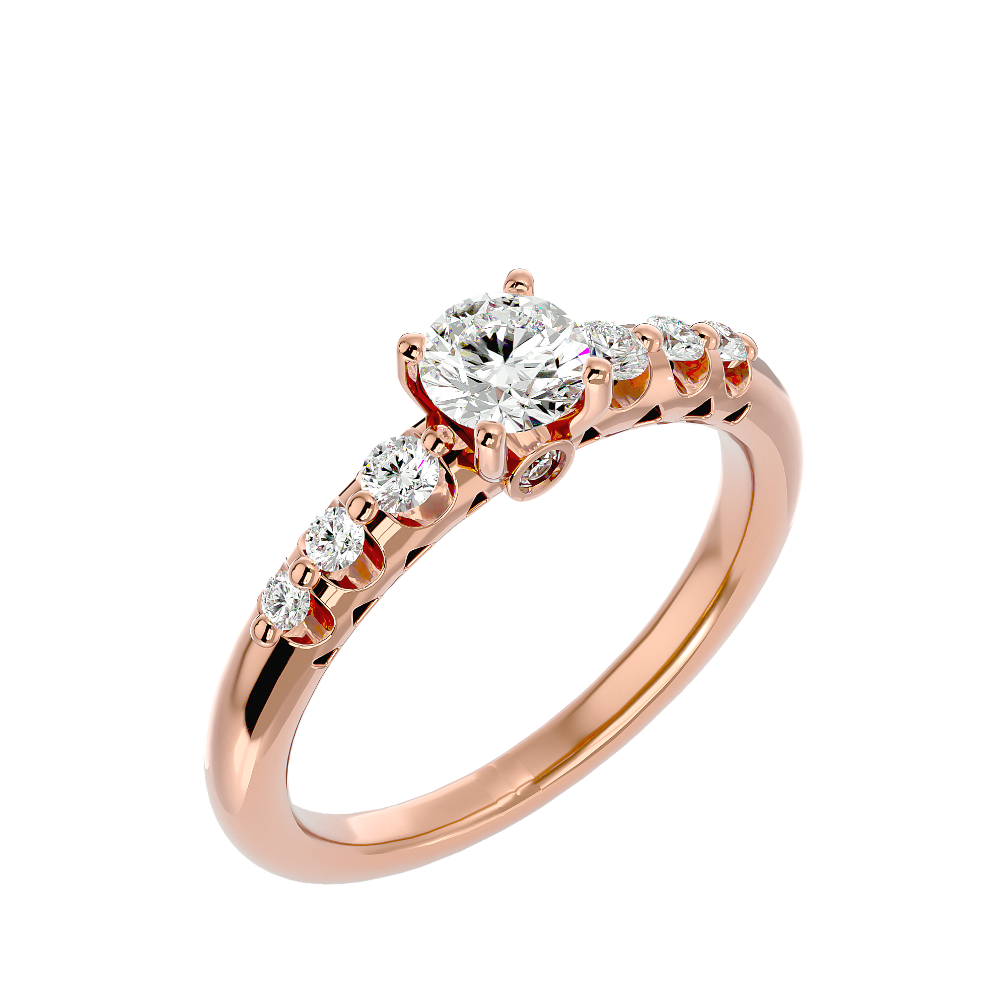 Ace Diamond Solitaire Ladies Ring