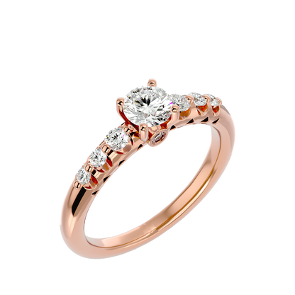 Ace Diamond Solitaire Ladies Ring