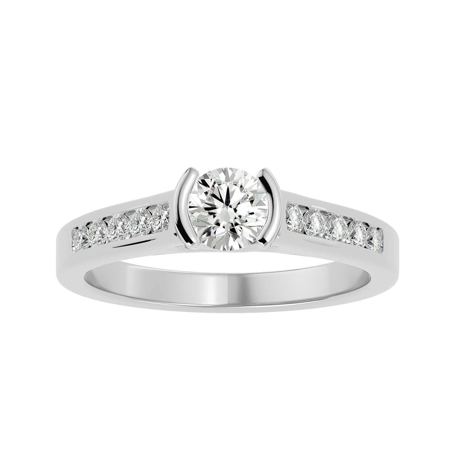 Genevieve Diamond Solitaire Ladies Ring